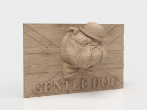 STL CNC Router file 3dprintable Gentledog Panel 3D Print Model