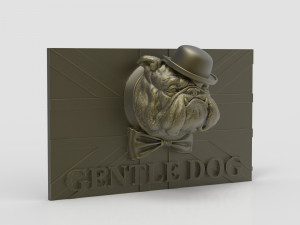 STL CNC Router file 3dprintable Gentledog Panel 3D Print Model