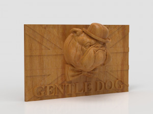 STL CNC Router file 3dprintable Gentledog Panel 3D Print Model