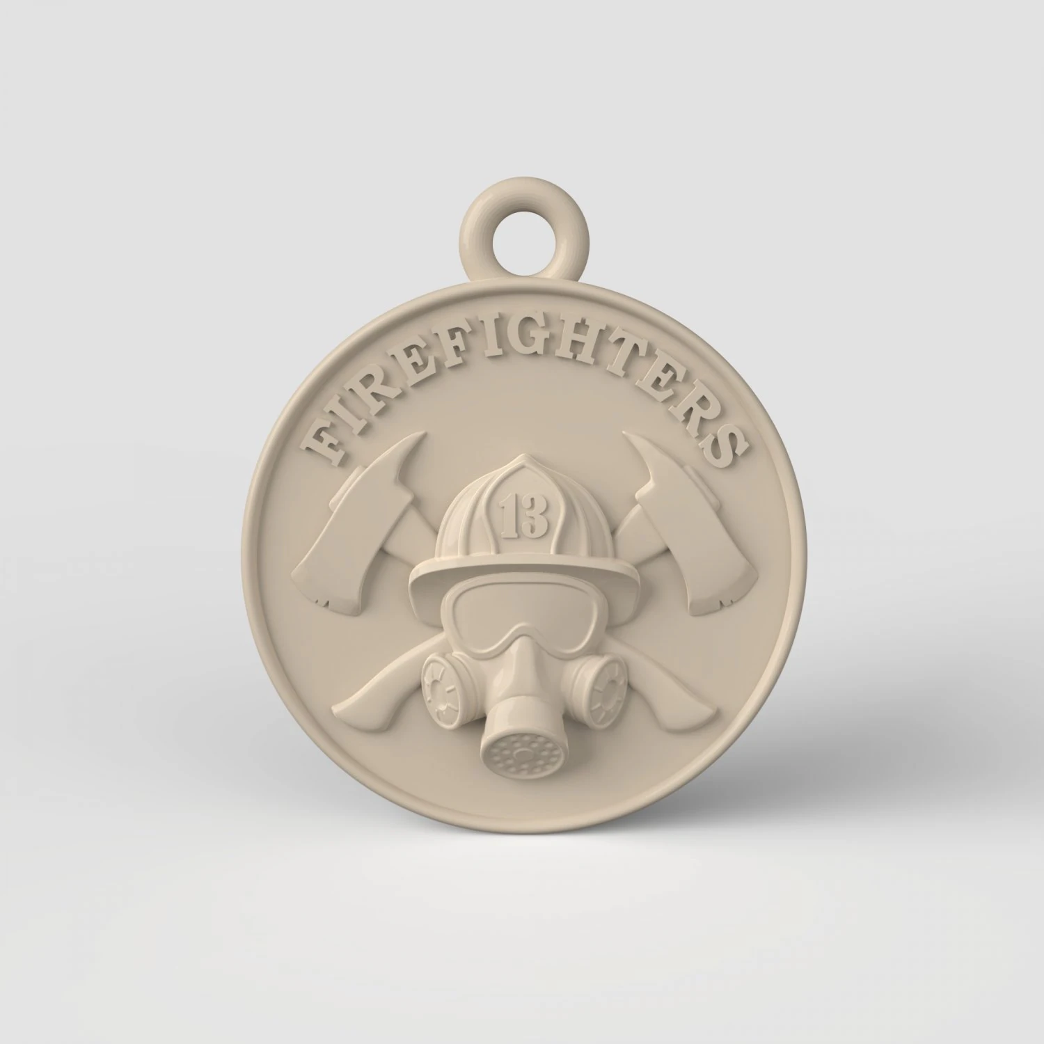 STL CNC Router file 3dprintable Firefighters Pendant 3D Print Model .c4d .max .obj .3ds .fbx .stl .blend 