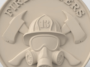 STL CNC Router file 3dprintable Firefighters Pendant Modelo de Impressão 3D