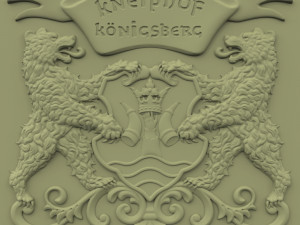 STL CNC Router file 3dprintable Middle Ages City Emblem - Konigsberg 3D Print Model