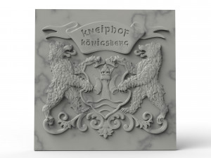 STL CNC Router file 3dprintable Middle Ages City Emblem - Konigsberg 3D Print Model