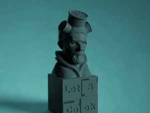 STL CNC Router file 3dprintable Statuette Heisenberg Lets Cook 3D Baskı Modeli