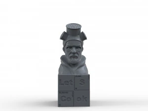 STL CNC Router file 3dprintable Statuette Heisenberg Lets Cook 3D Print Model