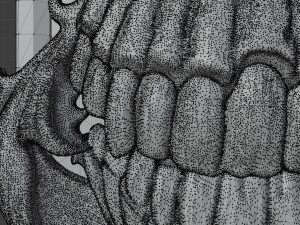STL CNC Router file 3dprintable Gothic Skull panel 3D Print Model