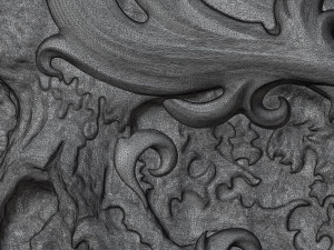 STL CNC Router file 3dprintable Gothic Skull panel 3D Print Model
