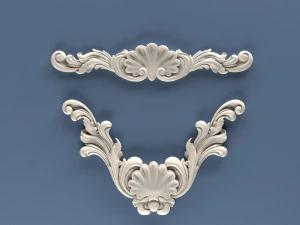 STL CNC Router file 3dprintable Classic Furniture fretwork relief Set 2 3D Print Model