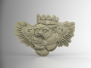 STL CNC Router file 3dprintable Tatoo Gorilla 3D Baskı Modeli
