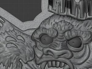 STL CNC Router file 3dprintable Tatoo Gorilla 3D Print Model