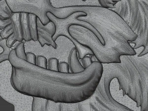 STL CNC Router file 3dprintable Tatoo Gorilla 3D Print Model