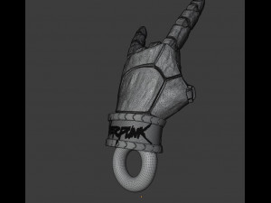 STL CNC Router file 3dprintable Pendant Cyberpunk Not Dead 3D Print Model
