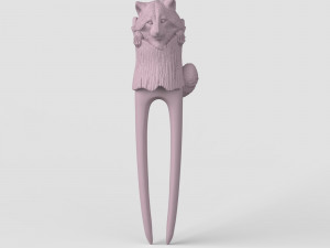  STL CNC Router file 3dprintable Hairpin Raccoone 3D Print Model