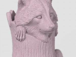 STL CNC Router file 3dprintable Hairpin Raccoone 3D Print Model