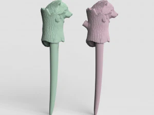 STL CNC Router file 3dprintable Hairpin Raccoone 3D Print Model