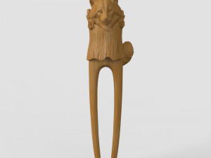 STL CNC Router file 3dprintable Hairpin Raccoone 3D Print Model