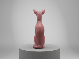 STL CNC Router file 3dprintable Cat Sphinx 3D Print Model