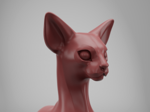 STL CNC Router file 3dprintable Cat Sphinx 3D Print Model