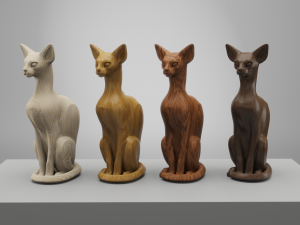 STL CNC Router file 3dprintable Cat Sphinx 3D Print Model