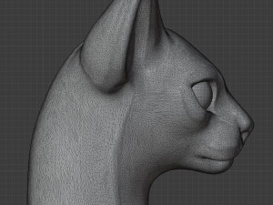 STL CNC Router file 3dprintable Cat Sphinx 3D Print Model