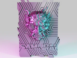 STL CNC Router bestand 3dprintbare Cyberpunk Samurai 3D printmodel