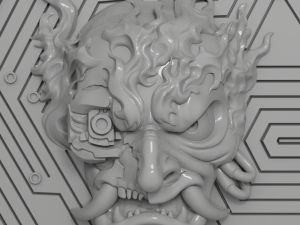 STL CNC Router file 3dprintable Cyberpunk Samurai 3D 프린트 모델