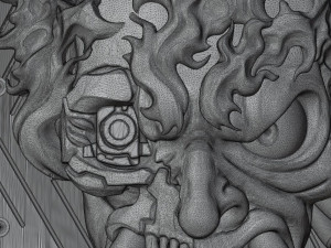 STL CNC Router file 3dprintable Cyberpunk Samurai 3D 프린트 모델