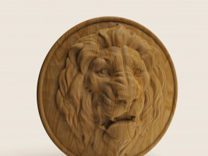 STL CNC Router file 3dprintable STL Lion bas relief Model do druku 3D
