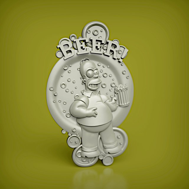 STL CNC Router file 3dprintable Bear Panel 3Dプリントモデル .c4d .max .obj .3ds .fbx .stl .blend 