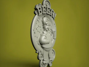STL CNC Router file 3dprintable Bear Panel 3D Print Model