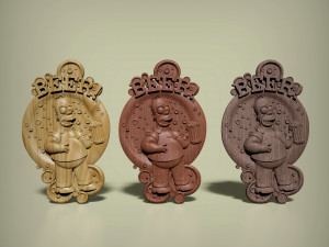 STL CNC Router file 3dprintable Bear Panel 3Dプリントモデル