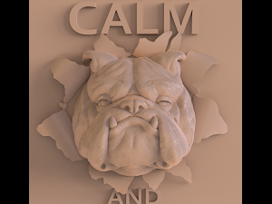 STL CNC Router file 3dprintable Panel Beware of dog 3D 프린트 모델
