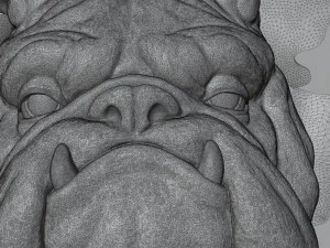 STL CNC Router file 3dprintable Panel Beware of dog 3D Print Model