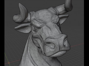 STL CNC Router file 3dprintable Bull Head 3D प्रिंट मॉडल