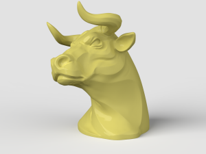 STL CNC Router file 3dprintable Bull Head 3D प्रिंट मॉडल