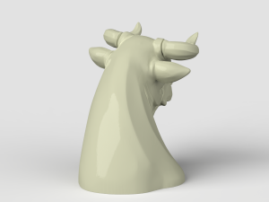 STL CNC Router file 3dprintable Bull Head 3D प्रिंट मॉडल