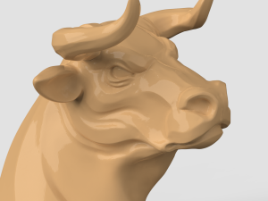 STL CNC Router file 3dprintable Bull Head 3D प्रिंट मॉडल