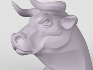 STL CNC Router file 3dprintable Bull Head 3D प्रिंट मॉडल