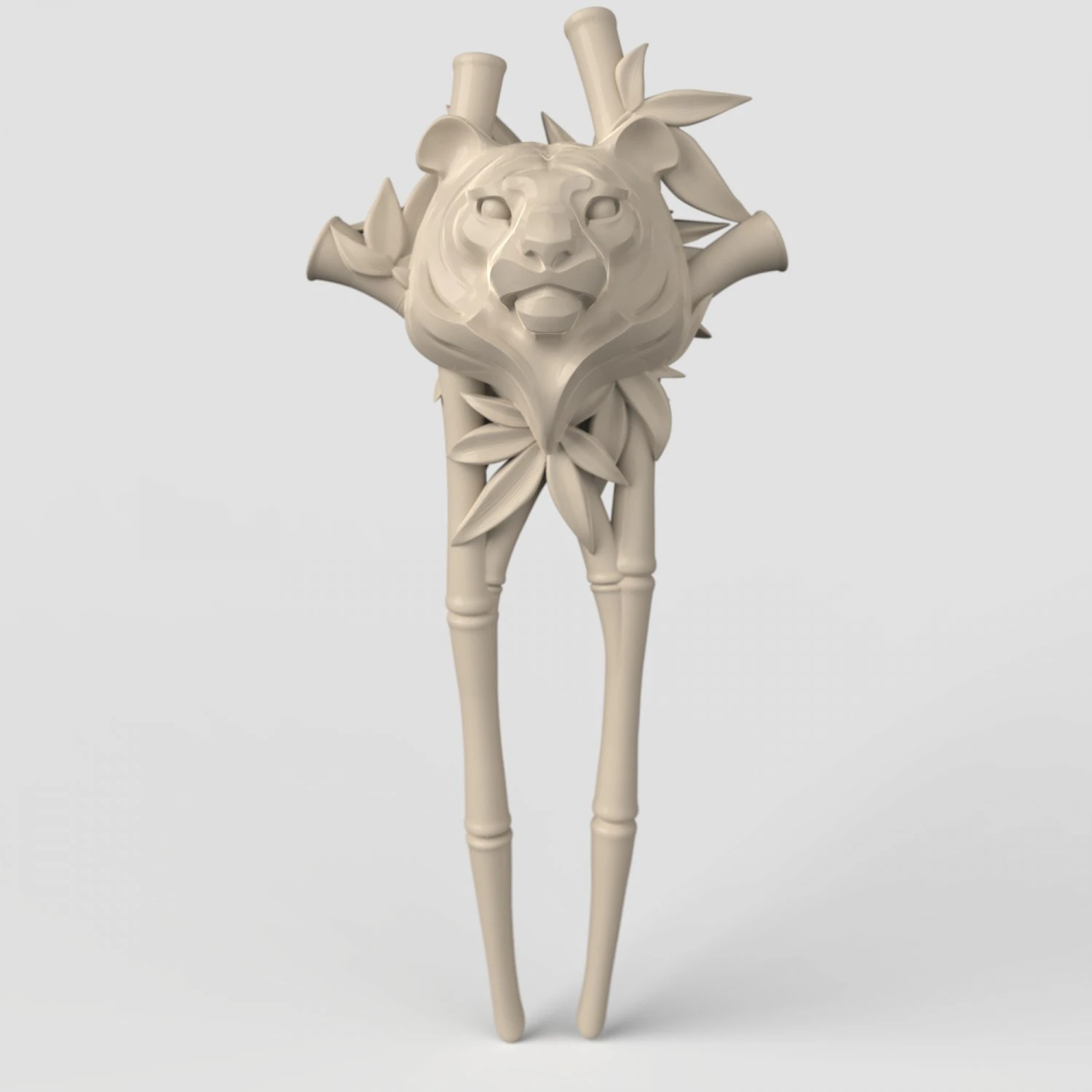 STL CNC Router file 3dprintable Hairpin Tiger 3D Print Model .c4d .max .obj .3ds .fbx .stl .blend 