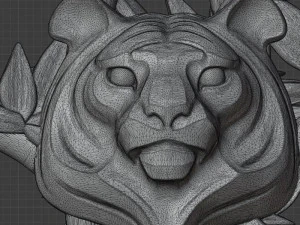 STL CNC Router file 3dprintable Hairpin Tiger 3D Print Model