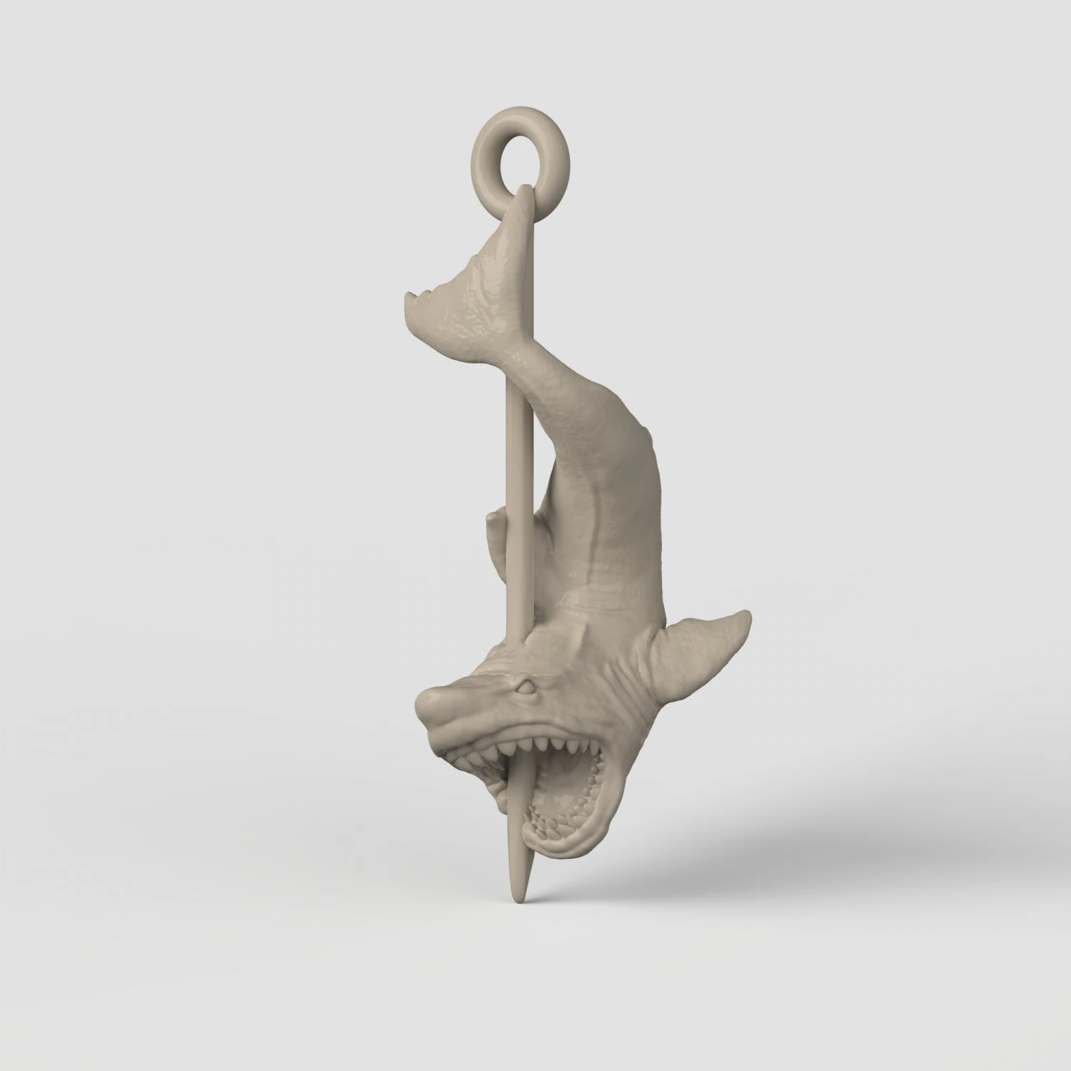 File STL del router CNC Ciondolo squalo stampabile in 3d Modello di stampa 3D .c4d .max .obj .3ds .fbx .stl .blend 
