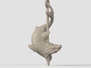 File STL del router CNC Ciondolo squalo stampabile in 3d Modello di stampa 3D