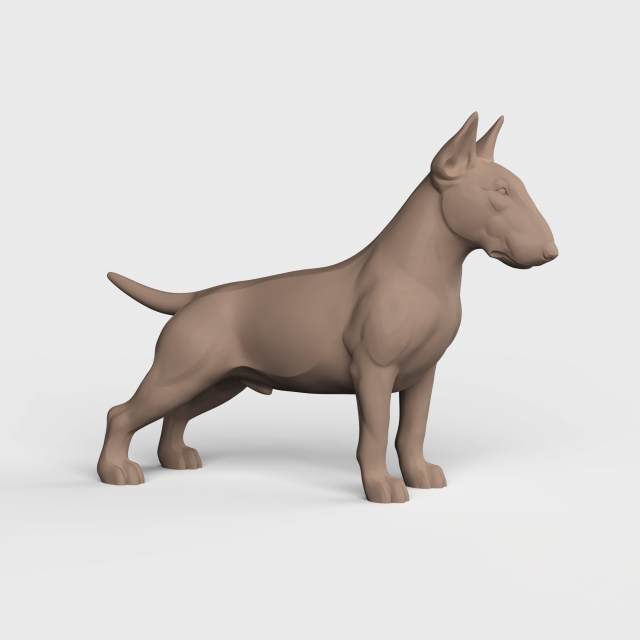 STL CNC Router file 3dprintable Bull Terrier 3D-Druckmodell .c4d .max .obj .3ds .fbx .stl .blend 