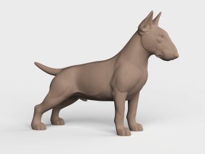 STL CNC Router file 3dprintable Bull Terrier 3D Baskı Modeli