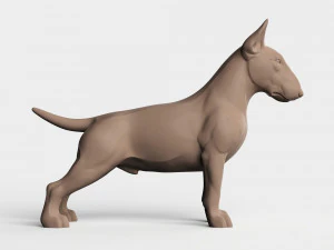 STL CNC Router file 3dprintable Bull Terrier 3D Print Model