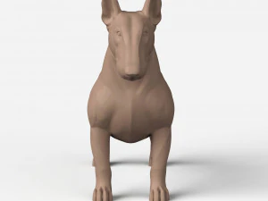 STL CNC Router file 3dprintable Bull Terrier 3D Print Model