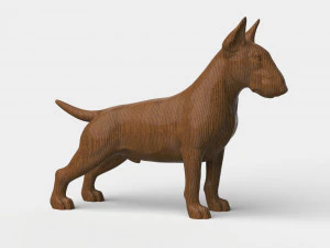 STL CNC Router file 3dprintable Bull Terrier 3D Print Model