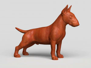 STL CNC Router file 3dprintable Bull Terrier 3D Print Model