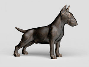 STL CNC Router file 3dprintable Bull Terrier 3D-Druckmodell