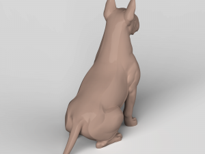 STL CNC Router file 3dprintable Sitting Bull Terrier 3D Принт Модель
